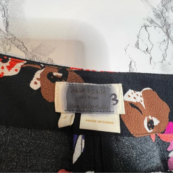 Kate Spade tap shorts with flounce hem floral day Disco print Sz 4 - Picture 6 of 6